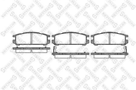 353002-SX STELLOX Колодки тормозные дисковые задние комплект